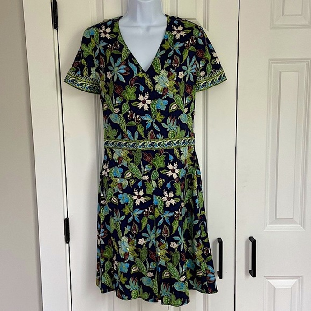 Tory Burch Silk Floral Paisley Print Shift Dress